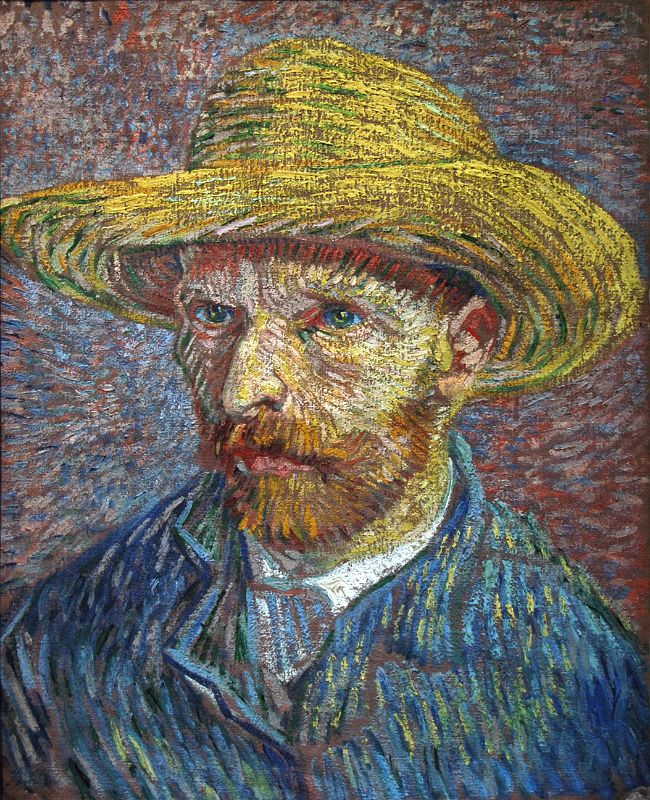 03A Self-portrait With Straw Hat - Vincent van Gogh 1887 - New York Metropolitan Museum of Art